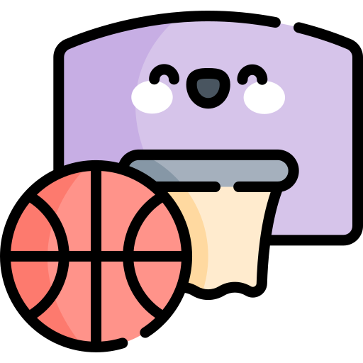 koszykówka Kawaii Lineal color ikona