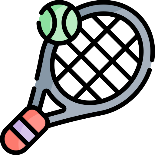 raqueta de tenis Kawaii Lineal color icono
