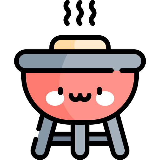 grill Kawaii Lineal color icon