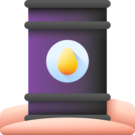 barril de petroleo 3D Color icono