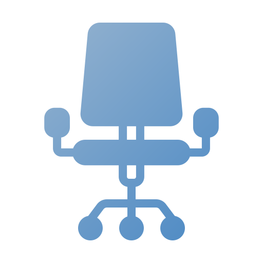 chaise de bureau Generic Flat Gradient Icône