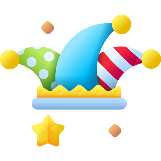 광대 모자 3D Color icon