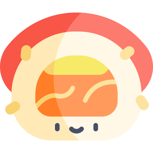 California roll Kawaii Flat icon