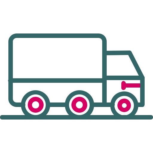 poruszająca się ciężarówka Generic Outline Color ikona