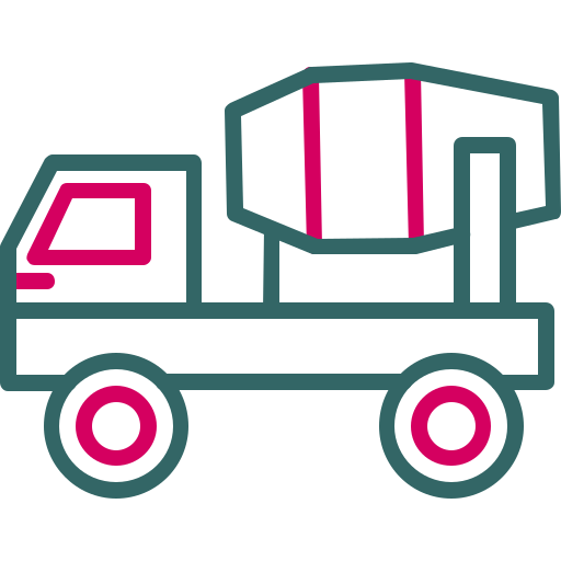 camión hormigonera Generic Outline Color icono