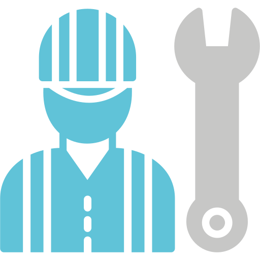 Construction worker Generic Blue icon
