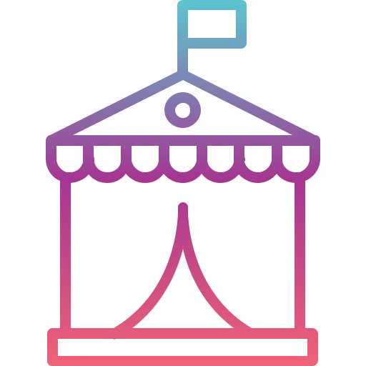 namiot cyrkowy Generic Gradient ikona