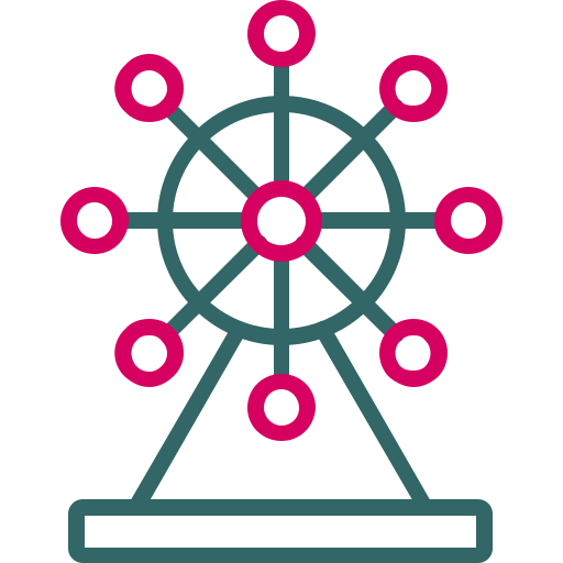 Ferris wheel Generic Outline Color icon