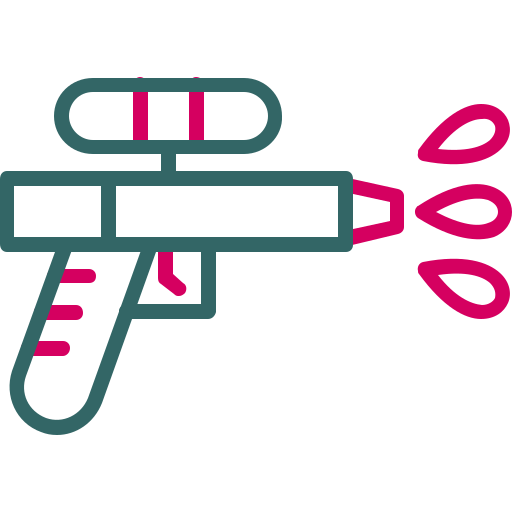 pistola de agua Generic Outline Color icono