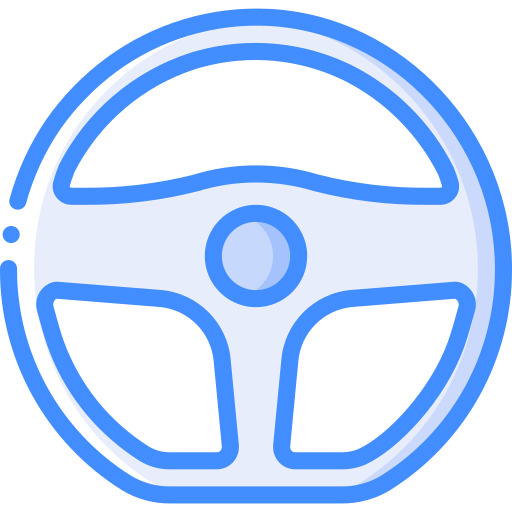 Steering wheel Basic Miscellany Blue icon
