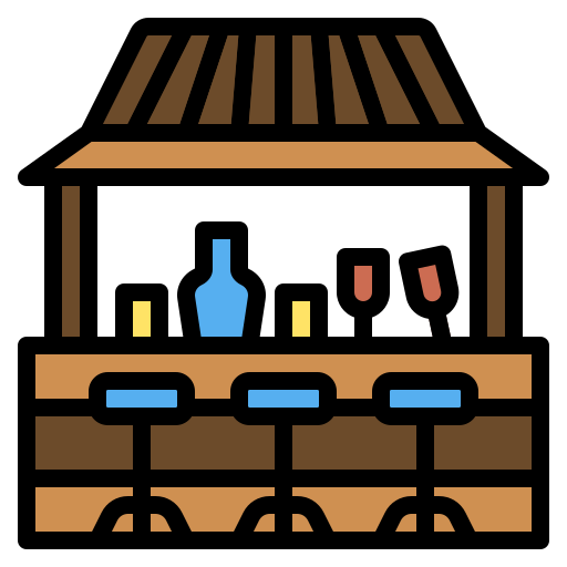 Пляжный бар Generic Outline Color иконка