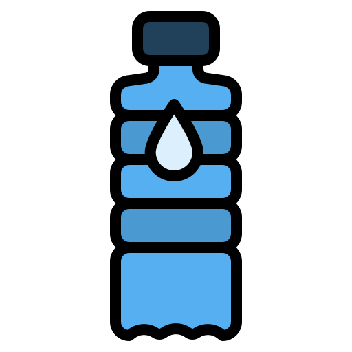 bouteille d'eau Generic Outline Color Icône