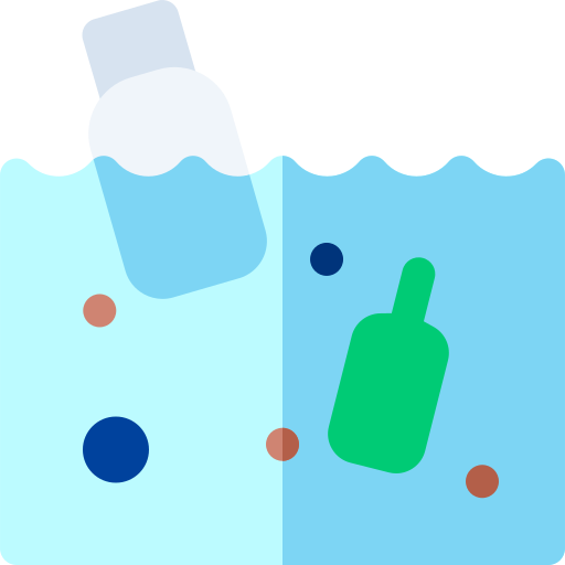 水質汚染 Basic Rounded Flat icon