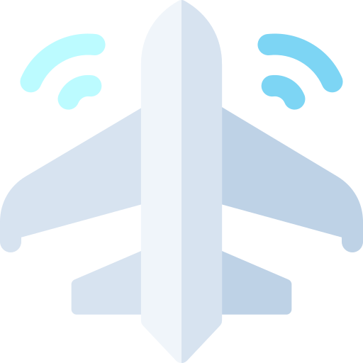 avión Basic Rounded Flat icono