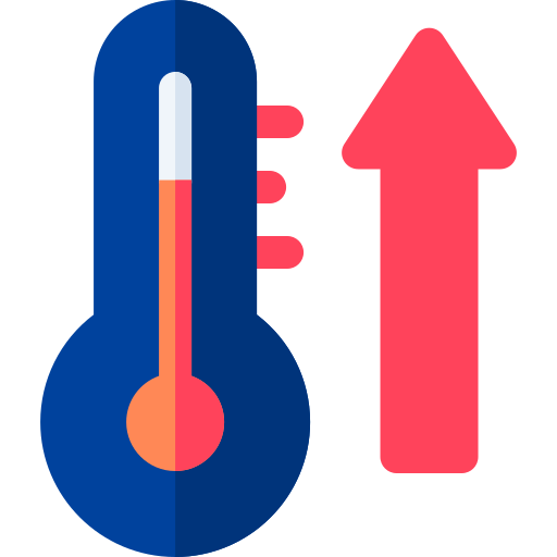 la temperatura Basic Rounded Flat icono