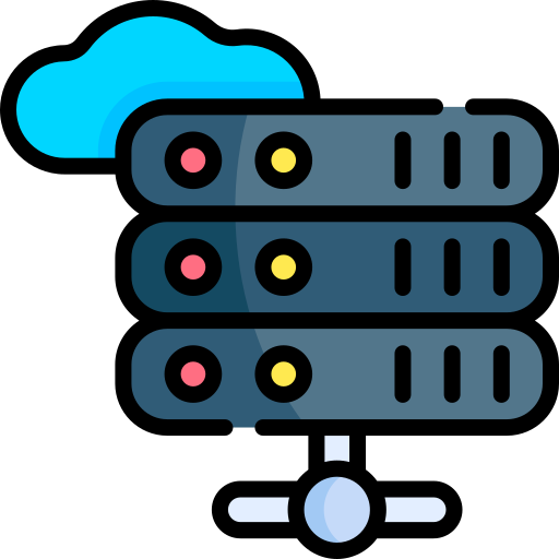 Cloud server Kawaii Lineal color icon