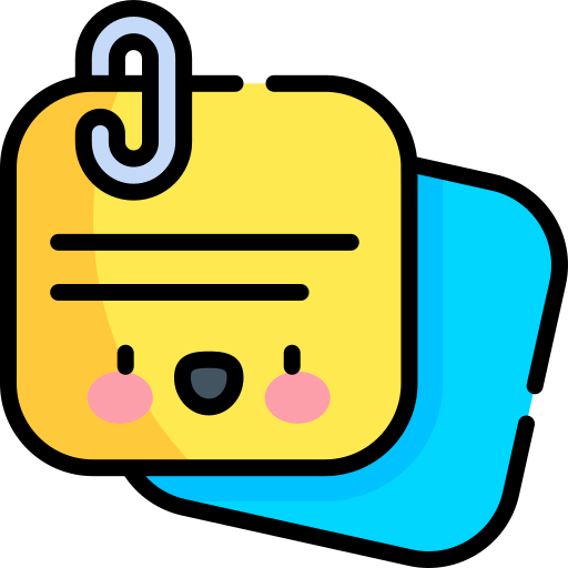 Notes Kawaii Lineal color icon