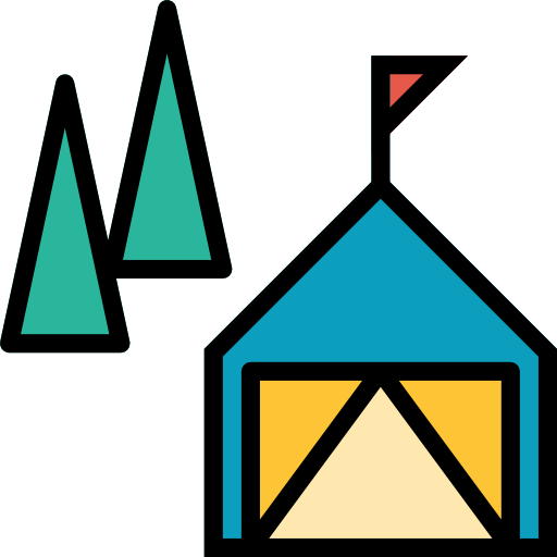 キャンプ mynamepong Lineal Color icon
