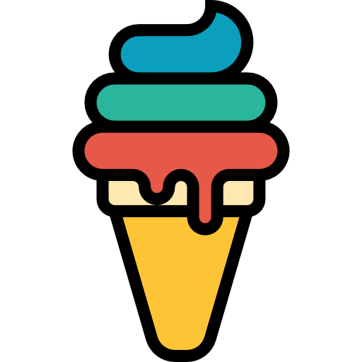 Ice cream mynamepong Lineal Color icon