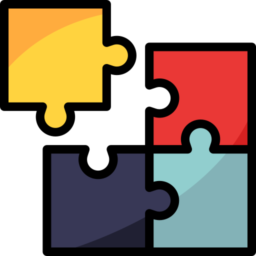 Puzzle mynamepong Lineal Color icon