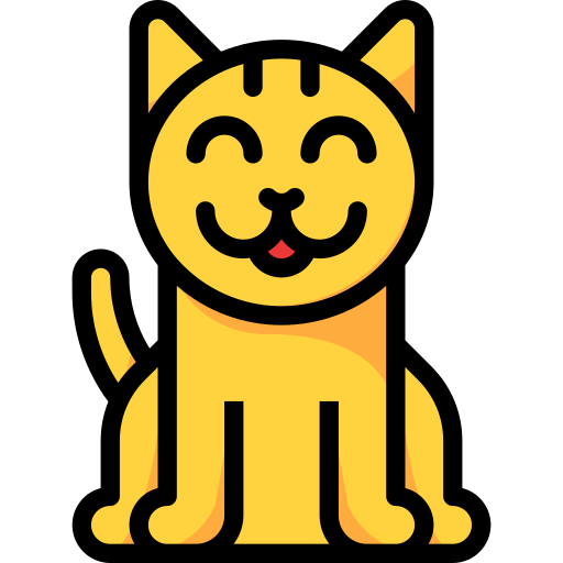 gato mynamepong Lineal Color icono
