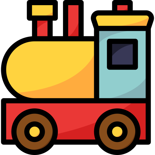 tren de juguete mynamepong Lineal Color icono