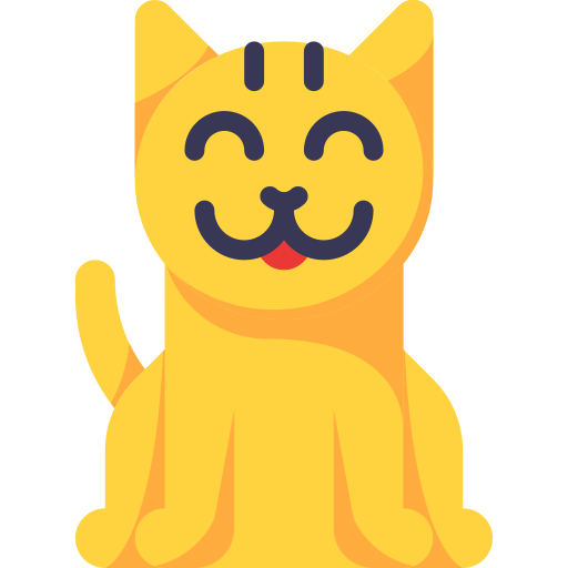 gato mynamepong Flat icono