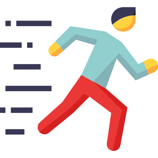 biegnący mężczyzna mynamepong Flat ikona