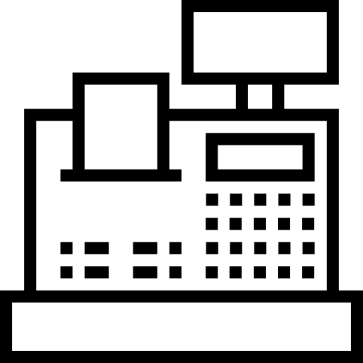 caja registradora mynamepong Lineal icono