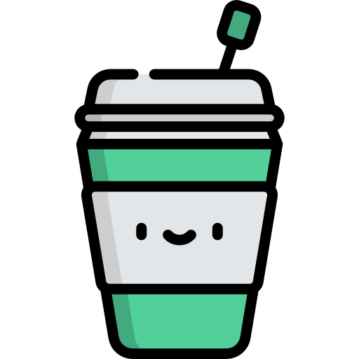 커피 컵 Kawaii Lineal color icon