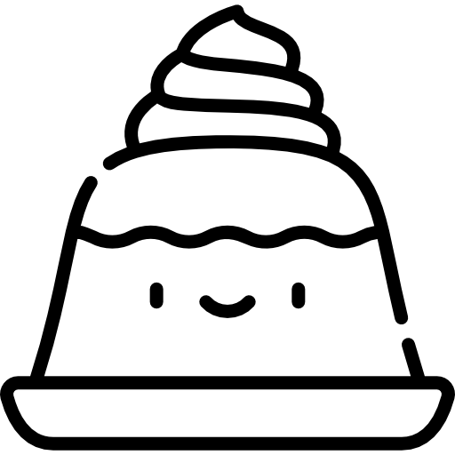Пудинг Kawaii Lineal иконка