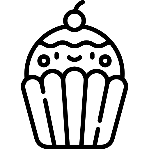 focaccina Kawaii Lineal icona