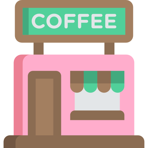 커피 샵 Kawaii Flat icon