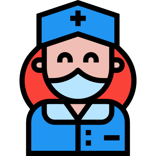 enfermera mynamepong Lineal Color icono