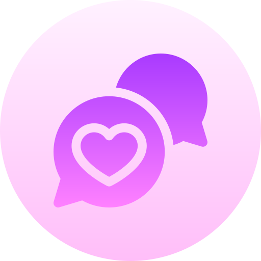 chatten Basic Gradient Circular icoon