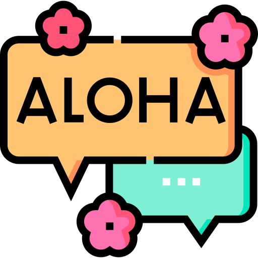 aloha Detailed Straight Lineal color Icône