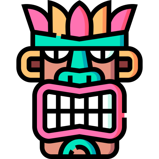 tiki Detailed Straight Lineal color icono