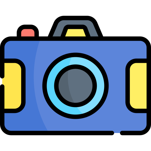 fotoapparat Kawaii Lineal color icon