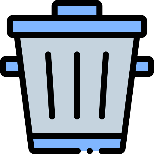 Урна для мусора Detailed Rounded Lineal color иконка
