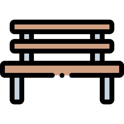 banc Detailed Rounded Lineal color Icône