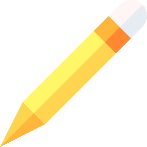 crayon Basic Straight Flat Icône
