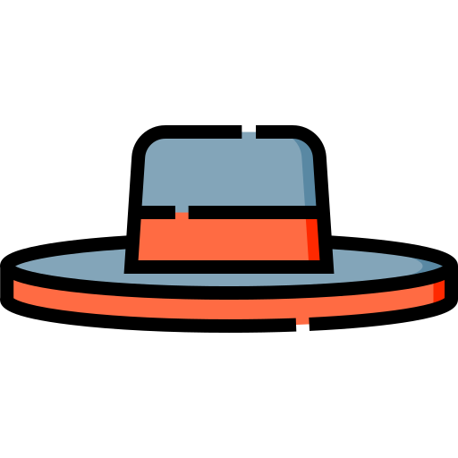 Sombrero Detailed Straight Lineal color icon
