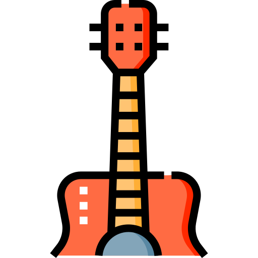 spanische gitarre Detailed Straight Lineal color icon