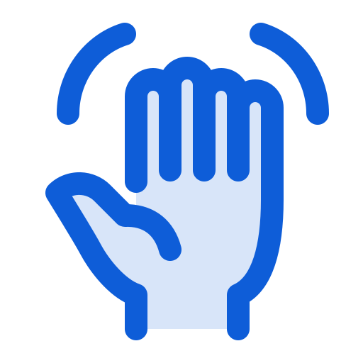 Hand Generic Blue icon