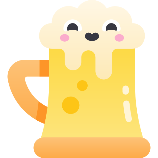 Beer mug Kawaii Star Gradient icon