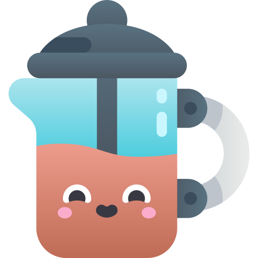 French press Kawaii Star Gradient icon