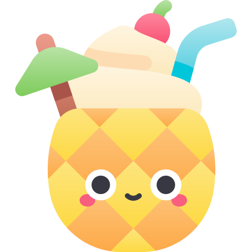 koktajl ananasowy Kawaii Star Gradient ikona