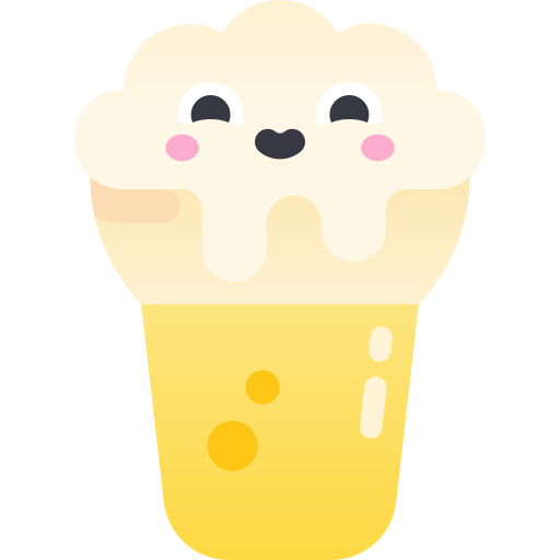 pinta de cerveza Kawaii Star Gradient icono