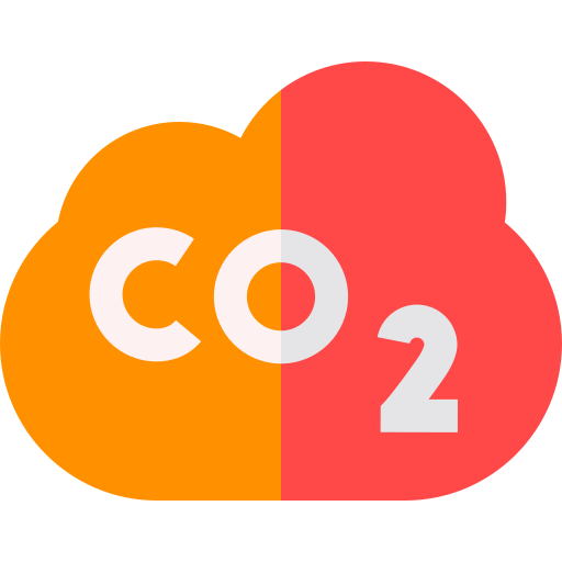 kohlendioxid Basic Straight Flat icon