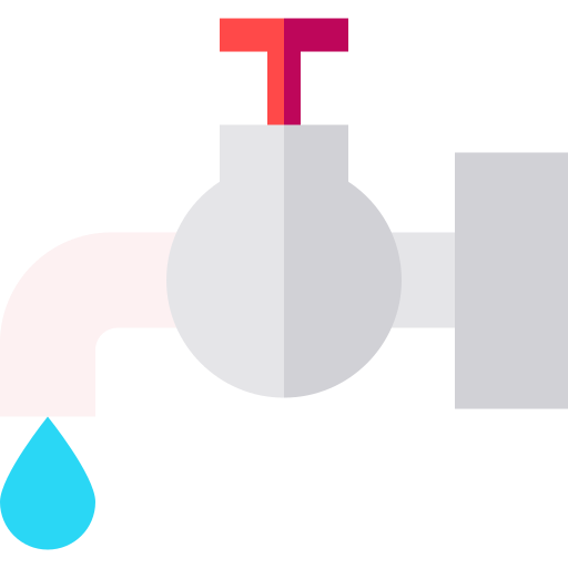 approvisionnement en eau Basic Straight Flat Icône